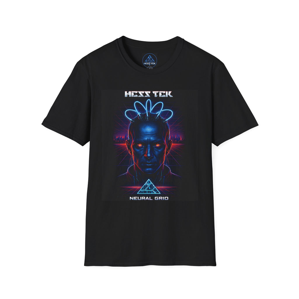 Cyberpunk Headphone Tee — HESS TEK Neon Retro Sci‑Fi Graphic T-Shirt