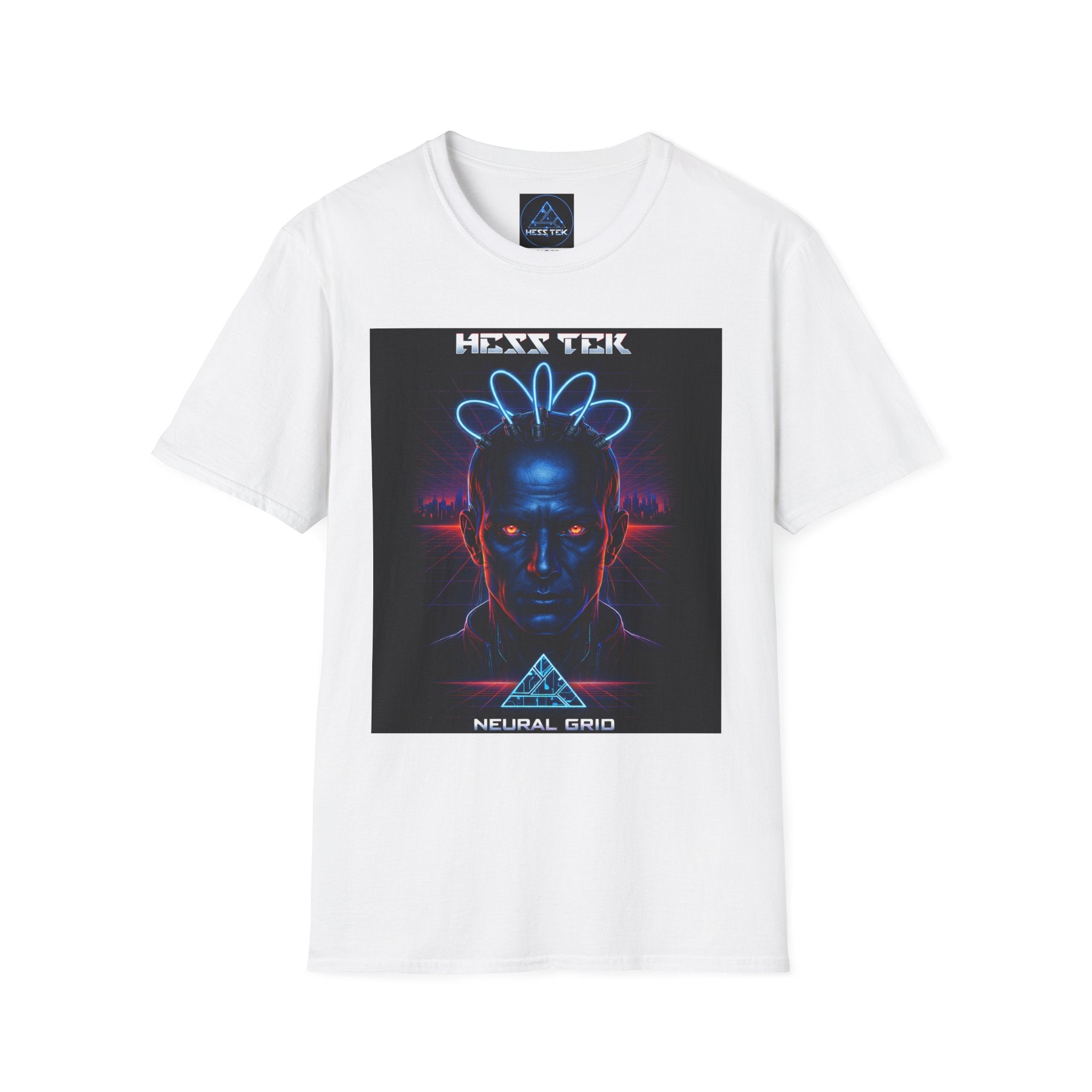 Cyberpunk Headphone Tee — HESS TEK Neon Retro Sci‑Fi Graphic T-Shirt